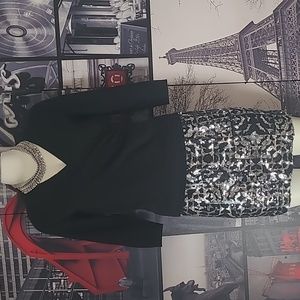 Ann Taylor Black Cashmere Sweater, and Seqin Paraella Skirt, Size Small